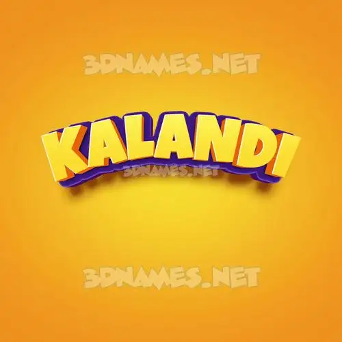 kalandi in Orange Toon style - 3D name wallpaper kalandi in Orange Toon style - 3D name wallpaper