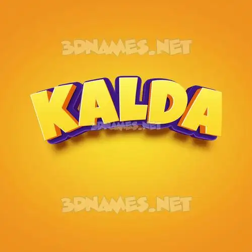 kalda in Orange Toon style - 3D name wallpaper kalda in Orange Toon style - 3D name wallpaper