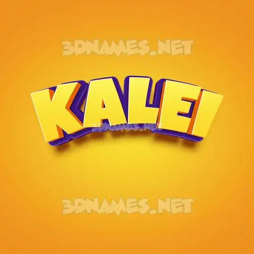 kalei in Orange Toon style - 3D name wallpaper