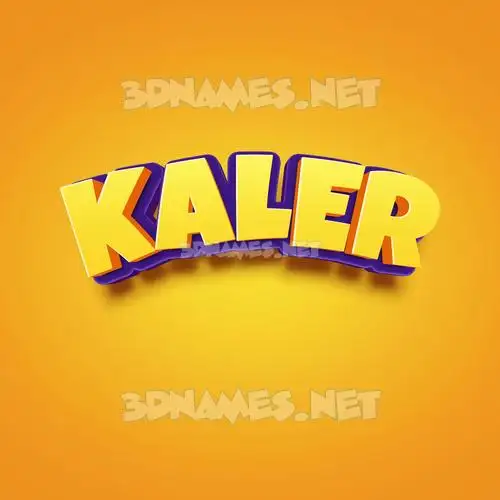 kaler in Orange Toon style - 3D name wallpaper kaler in Orange Toon style - 3D name wallpaper