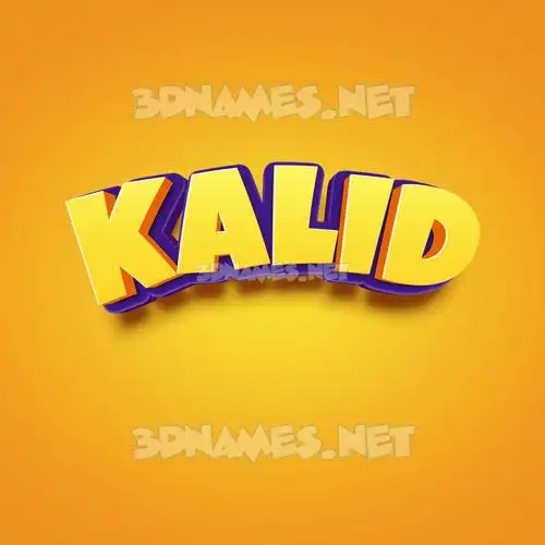 kalid in Orange Toon style - 3D name wallpaper kalid in Orange Toon style - 3D name wallpaper