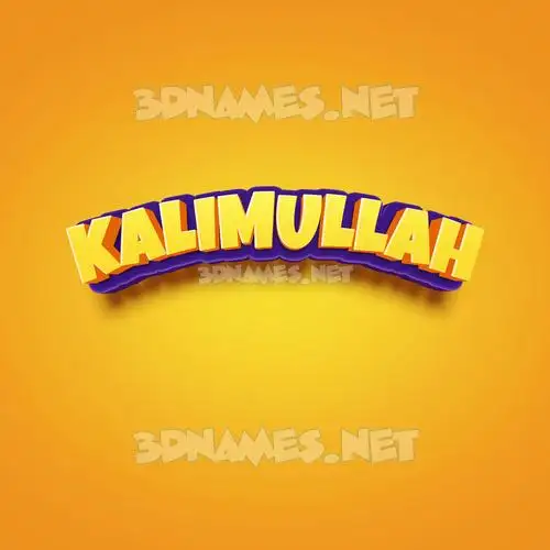 kalimullah in Orange Toon style - 3D name wallpaper kalimullah in Orange Toon style - 3D name wallpaper