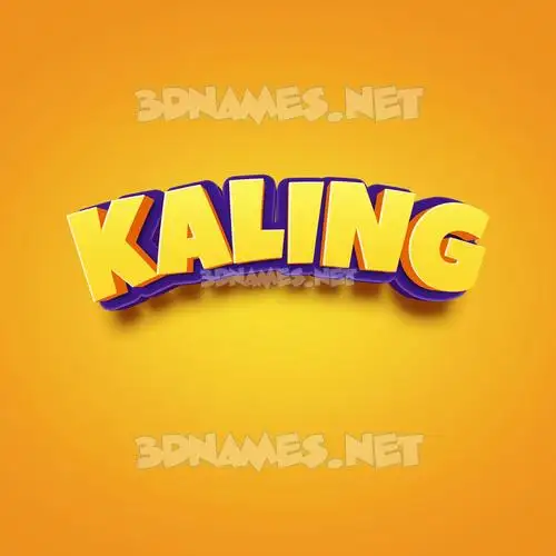 kaling in Orange Toon style - 3D name wallpaper kaling in Orange Toon style - 3D name wallpaper