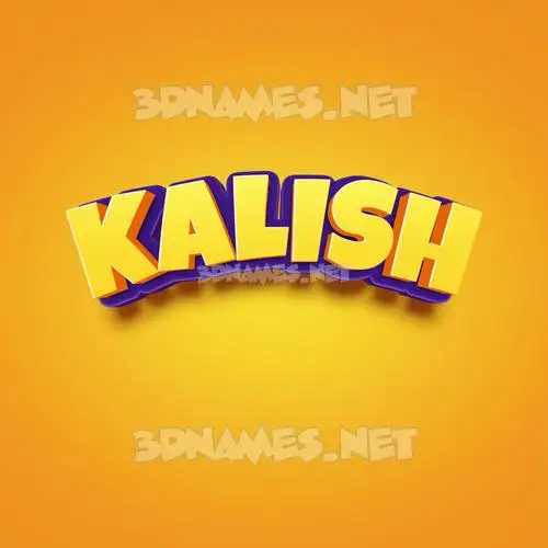 kalish in Orange Toon style - 3D name wallpaper kalish in Orange Toon style - 3D name wallpaper