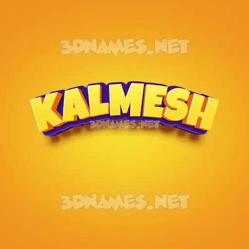 kalmesh in Orange Toon style - 3D name wallpaper