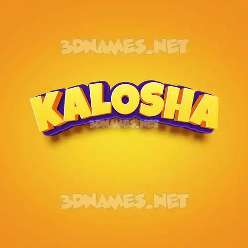 kalosha in Orange Toon style - 3D name wallpaper kalosha in Orange Toon style - 3D name wallpaper
