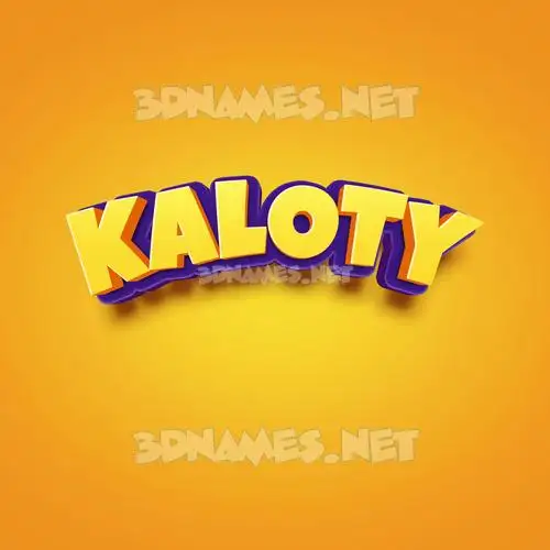 kaloty in Orange Toon style - 3D name wallpaper kaloty in Orange Toon style - 3D name wallpaper