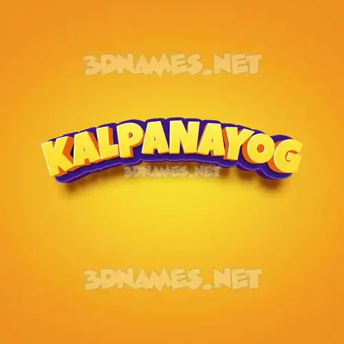kalpanayog in Orange Toon style - 3D name wallpaper