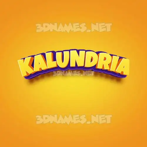 kalundria in Orange Toon style - 3D name wallpaper kalundria in Orange Toon style - 3D name wallpaper