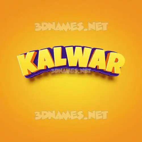 kalwar in Orange Toon style - 3D name wallpaper kalwar in Orange Toon style - 3D name wallpaper