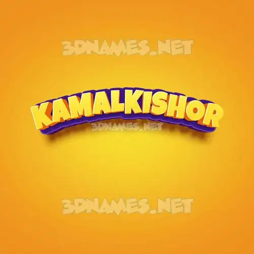 kamalkishor in Orange Toon style - 3D name wallpaper kamalkishor in Orange Toon style - 3D name wallpaper