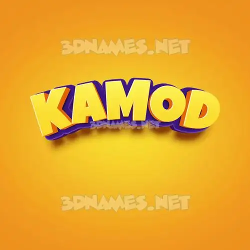 kamod in Orange Toon style - 3D name wallpaper kamod in Orange Toon style - 3D name wallpaper
