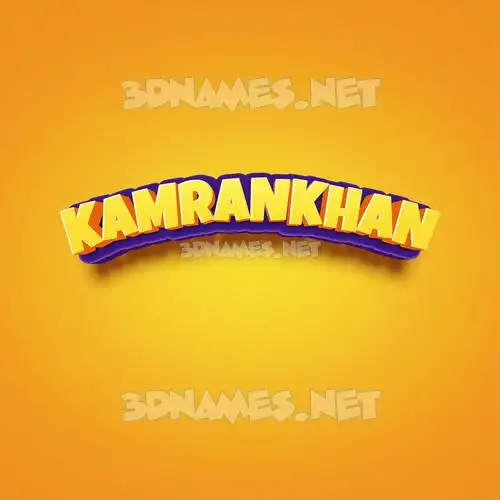 kamrankhan in Orange Toon style - 3D name wallpaper kamrankhan in Orange Toon style - 3D name wallpaper