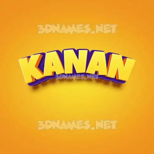 kanan in Orange Toon style - 3D name wallpaper kanan in Orange Toon style - 3D name wallpaper