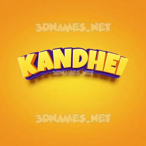 kandhei in Orange Toon style - 3D name wallpaper kandhei in Orange Toon style - 3D name wallpaper