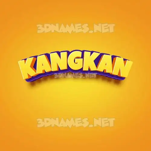 kangkan in Orange Toon style - 3D name wallpaper kangkan in Orange Toon style - 3D name wallpaper