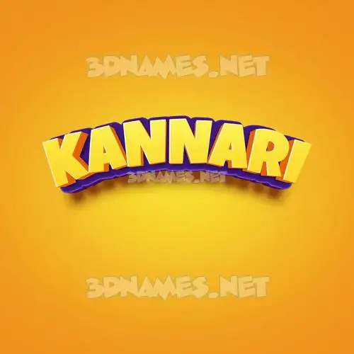 kannari in Orange Toon style - 3D name wallpaper