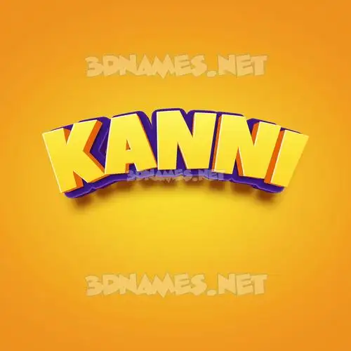 kanni in Orange Toon style - 3D name wallpaper kanni in Orange Toon style - 3D name wallpaper