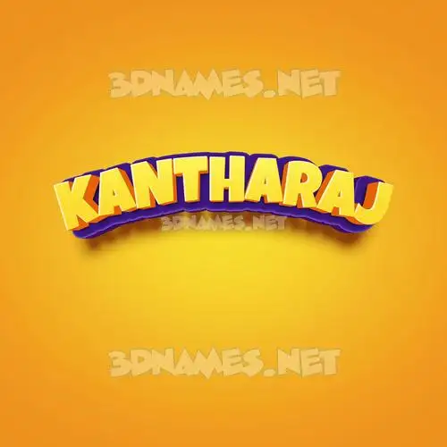 kantharaj in Orange Toon style - 3D name wallpaper