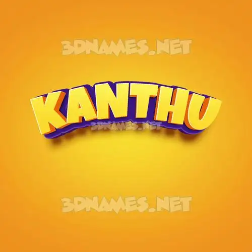 kanthu in Orange Toon style - 3D name wallpaper kanthu in Orange Toon style - 3D name wallpaper