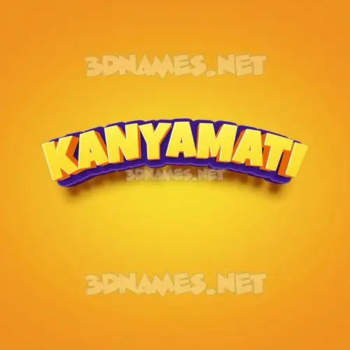 kanyamati in Orange Toon style - 3D name wallpaper kanyamati in Orange Toon style - 3D name wallpaper