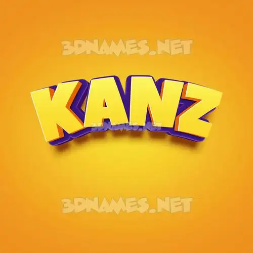 kanz in Orange Toon style - 3D name wallpaper kanz in Orange Toon style - 3D name wallpaper