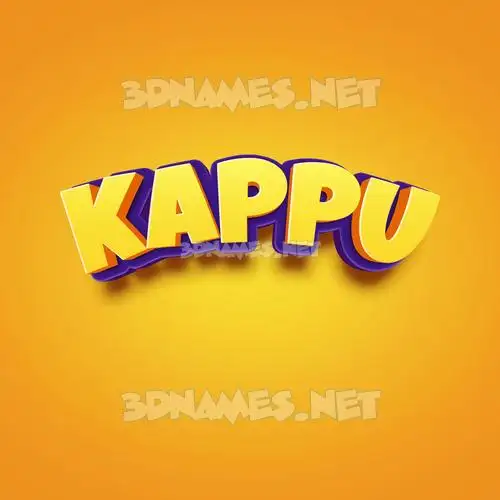 kappu in Orange Toon style - 3D name wallpaper kappu in Orange Toon style - 3D name wallpaper