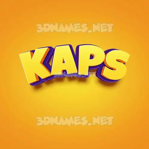 kaps in Orange Toon style - 3D name wallpaper kaps in Orange Toon style - 3D name wallpaper