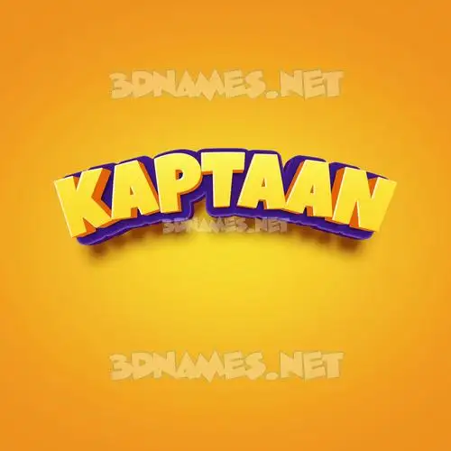 kaptaan in Orange Toon style - 3D name wallpaper kaptaan in Orange Toon style - 3D name wallpaper