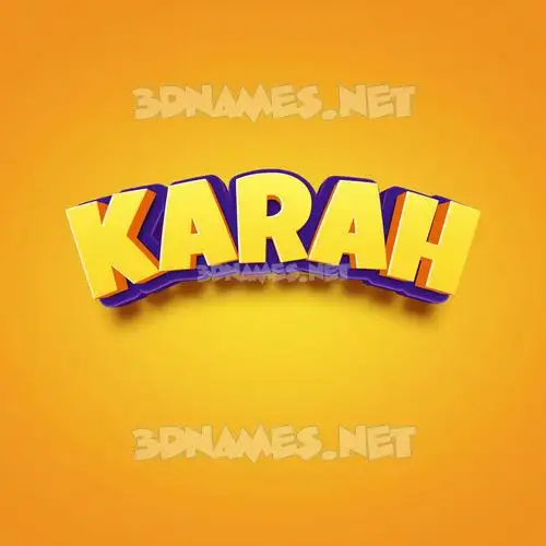 karah in Orange Toon style - 3D name wallpaper karah in Orange Toon style - 3D name wallpaper