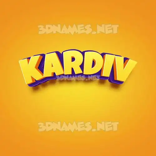 kardiv in Orange Toon style - 3D name wallpaper kardiv in Orange Toon style - 3D name wallpaper