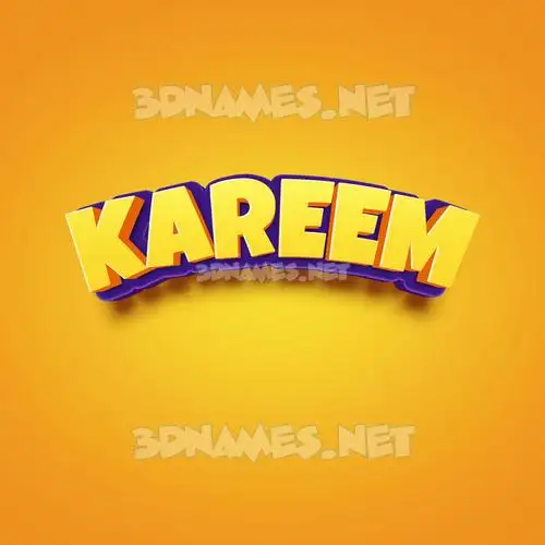 kareem in Orange Toon style - 3D name wallpaper kareem in Orange Toon style - 3D name wallpaper