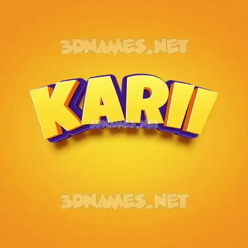karii in Orange Toon style - 3D name wallpaper karii in Orange Toon style - 3D name wallpaper