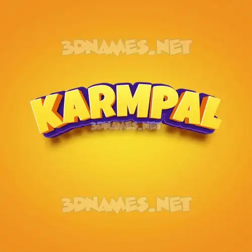 karmpal in Orange Toon style - 3D name wallpaper