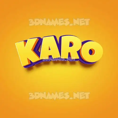 karo in Orange Toon style - 3D name wallpaper karo in Orange Toon style - 3D name wallpaper