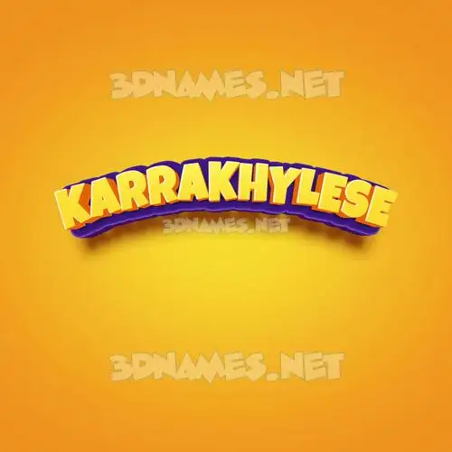 karrakhylese in Orange Toon style - 3D name wallpaper karrakhylese in Orange Toon style - 3D name wallpaper