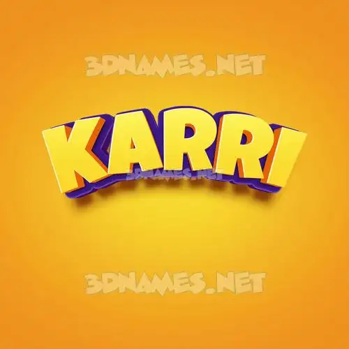 karri in Orange Toon style - 3D name wallpaper
