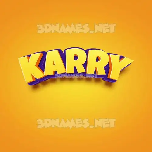 karry in Orange Toon style - 3D name wallpaper karry in Orange Toon style - 3D name wallpaper