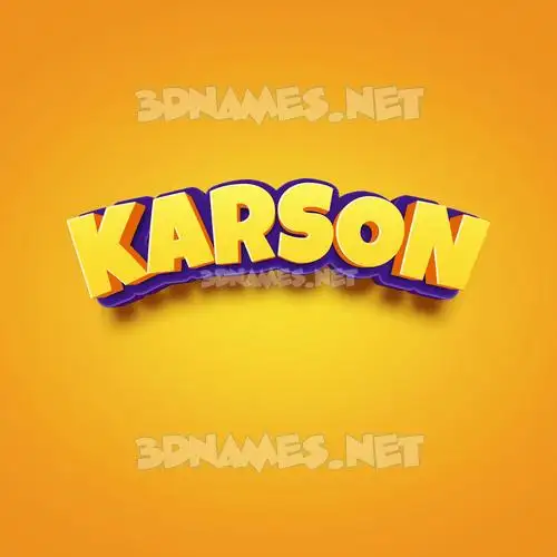 karson in Orange Toon style - 3D name wallpaper karson in Orange Toon style - 3D name wallpaper