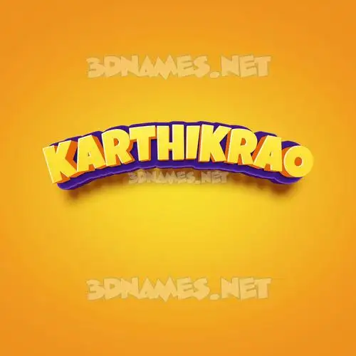 karthikrao in Orange Toon style - 3D name wallpaper karthikrao in Orange Toon style - 3D name wallpaper