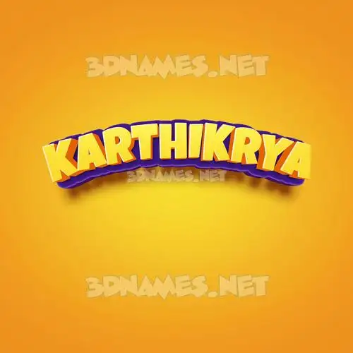 karthikrya in Orange Toon style - 3D name wallpaper karthikrya in Orange Toon style - 3D name wallpaper