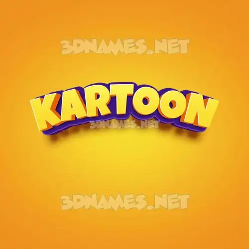 kartoon in Orange Toon style - 3D name wallpaper