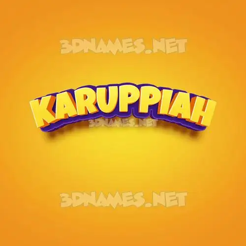 karuppiah in Orange Toon style - 3D name wallpaper karuppiah in Orange Toon style - 3D name wallpaper