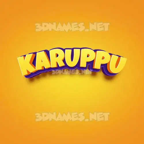 karuppu in Orange Toon style - 3D name wallpaper karuppu in Orange Toon style - 3D name wallpaper