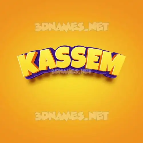 kassem in Orange Toon style - 3D name wallpaper kassem in Orange Toon style - 3D name wallpaper