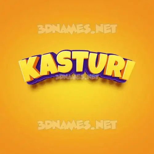 kasturi in Orange Toon style - 3D name wallpaper