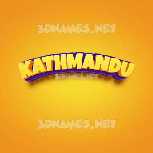 kathmandu in Orange Toon style - 3D name wallpaper kathmandu in Orange Toon style - 3D name wallpaper