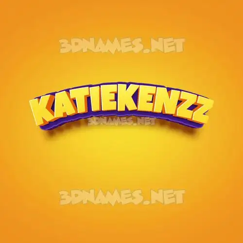 katiekenzz in Orange Toon style - 3D name wallpaper
