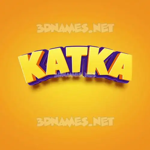 katka in Orange Toon style - 3D name wallpaper katka in Orange Toon style - 3D name wallpaper