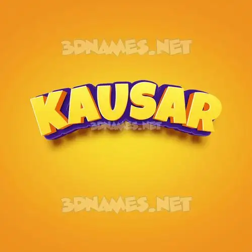 kausar in Orange Toon style - 3D name wallpaper kausar in Orange Toon style - 3D name wallpaper